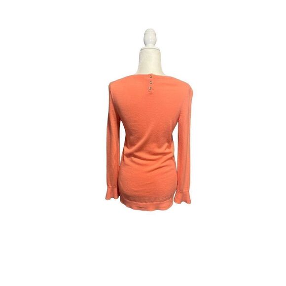 Talbots orange crew neck long sleeve wool blend sweater - S - Picture 2 of 8